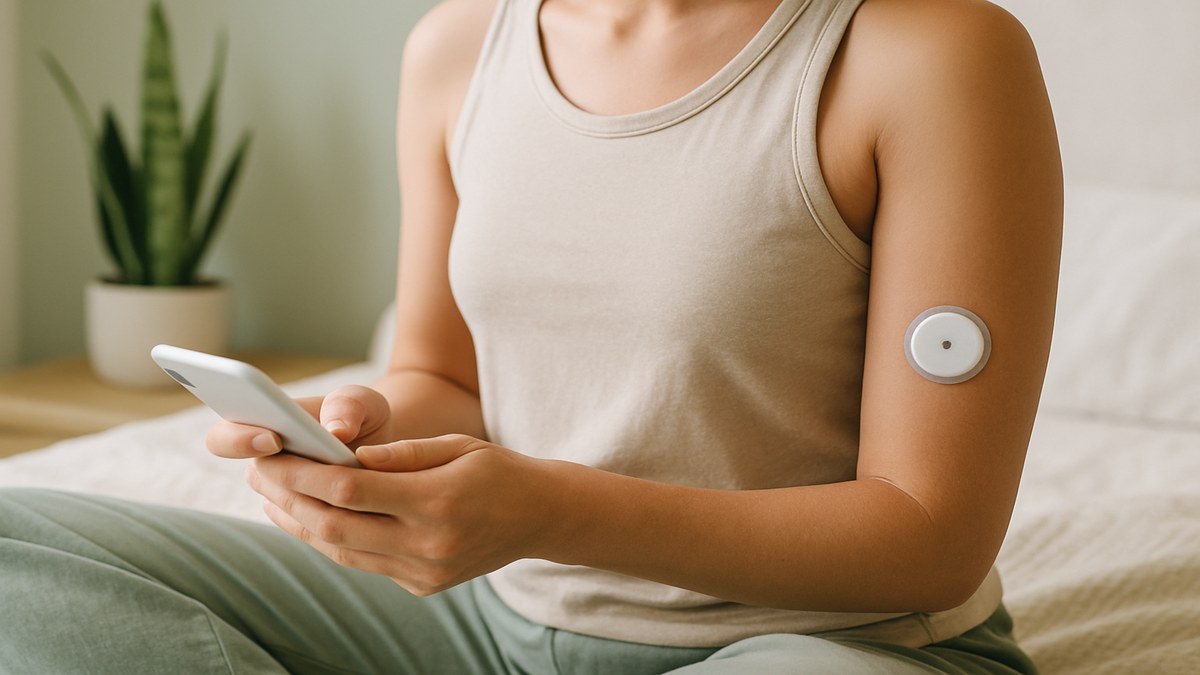 FDA Approves First Continuous Glucose Monitor for Non-Diabetic Adults — Dexcom Stelo Cleared for OTC Sale — illustration